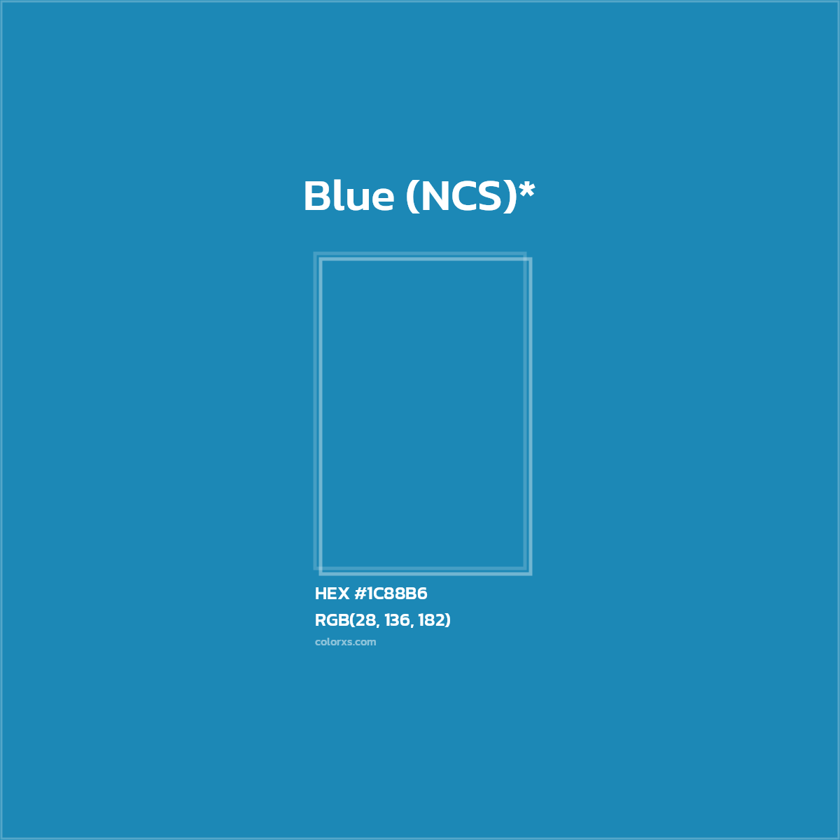 HEX #1C88B6 Color Name, Color Code, Palettes, Similar Paints, Images