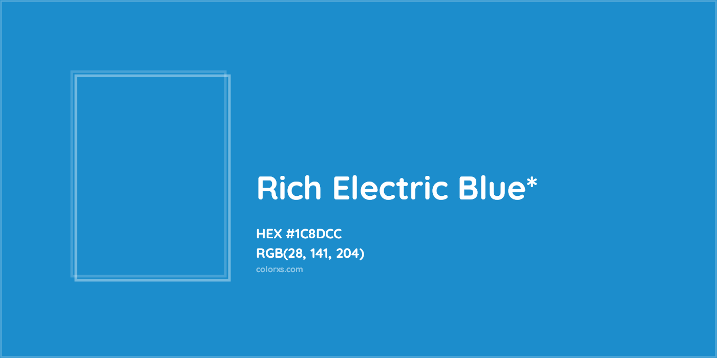 HEX #1C8DCC Color Name, Color Code, Palettes, Similar Paints, Images