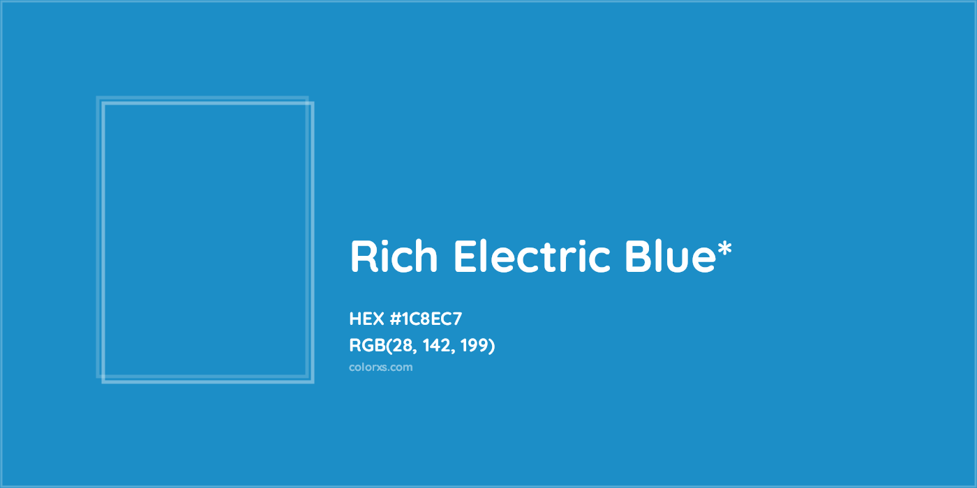 HEX #1C8EC7 Color Name, Color Code, Palettes, Similar Paints, Images
