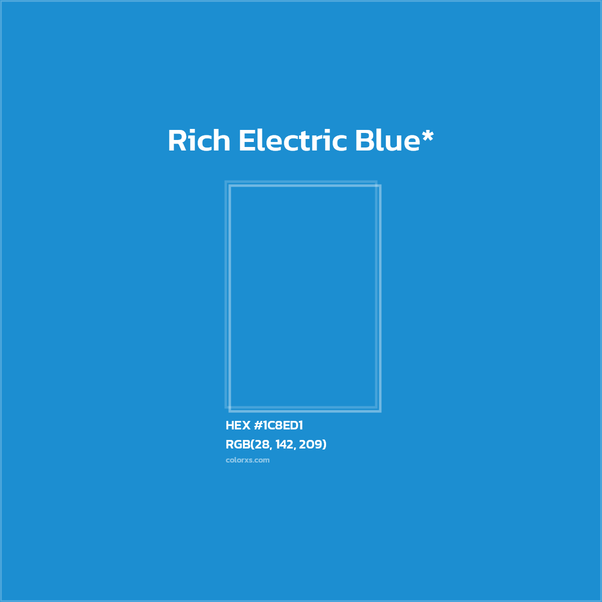 HEX #1C8ED1 Color Name, Color Code, Palettes, Similar Paints, Images