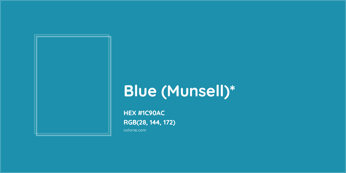 HEX #1C90AC Color Name, Color Code, Palettes, Similar Paints, Images