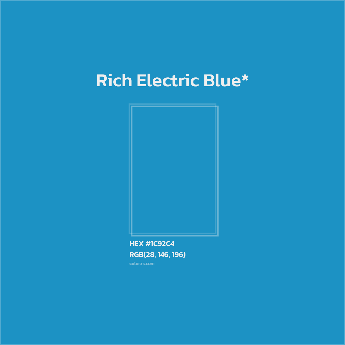 HEX #1C92C4 Color Name, Color Code, Palettes, Similar Paints, Images