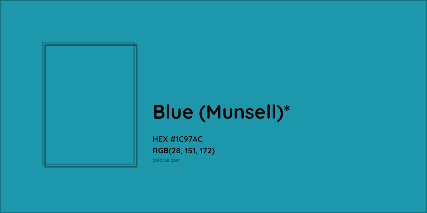 HEX #1C97AC Color Name, Color Code, Palettes, Similar Paints, Images