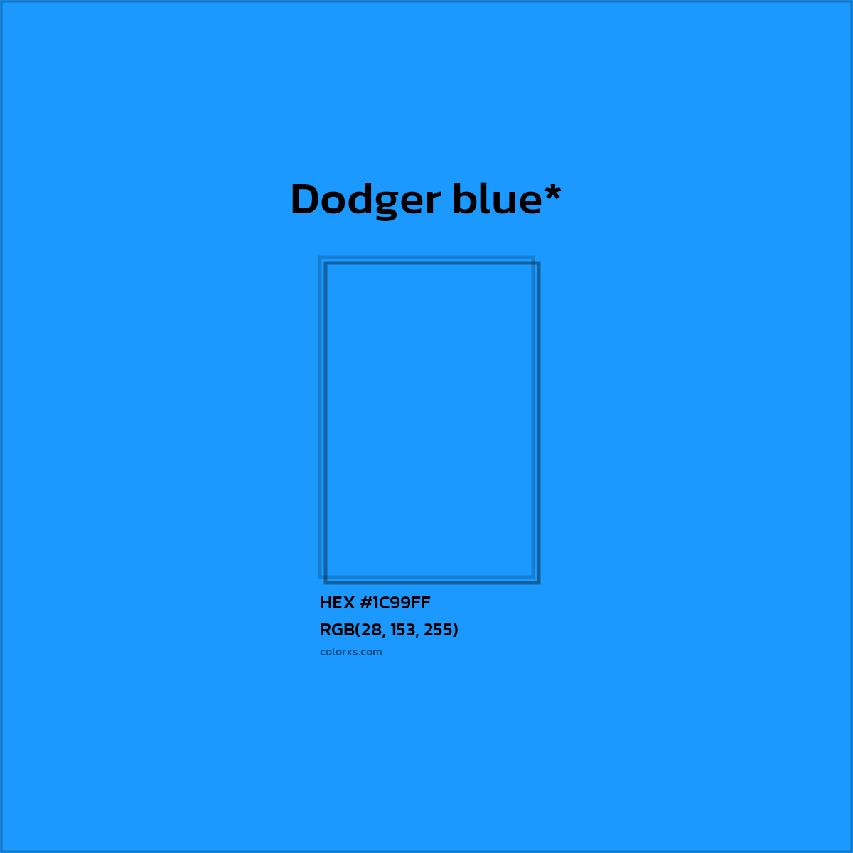 HEX #1C99FF Color Name, Color Code, Palettes, Similar Paints, Images