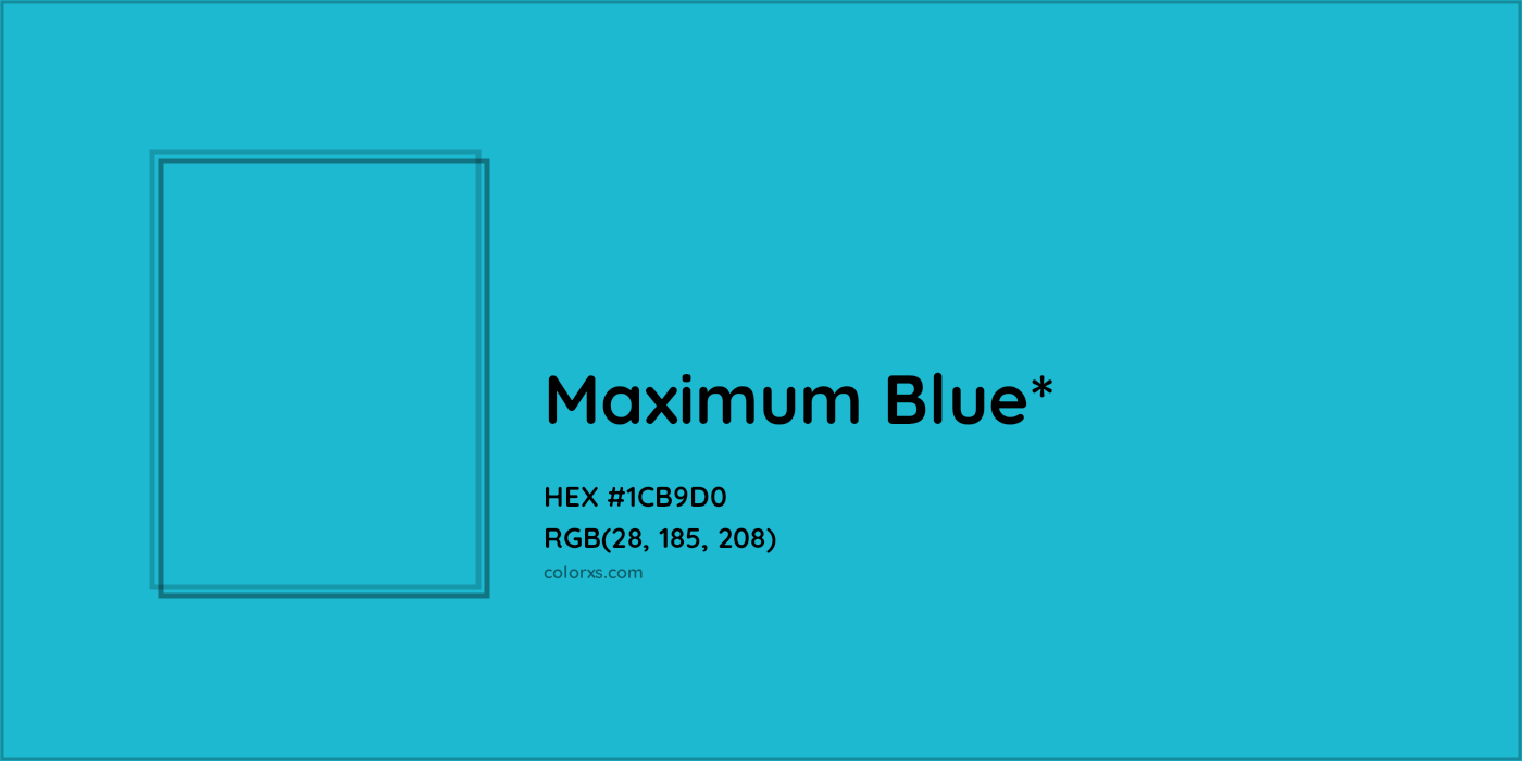 HEX #1CB9D0 Color Name, Color Code, Palettes, Similar Paints, Images