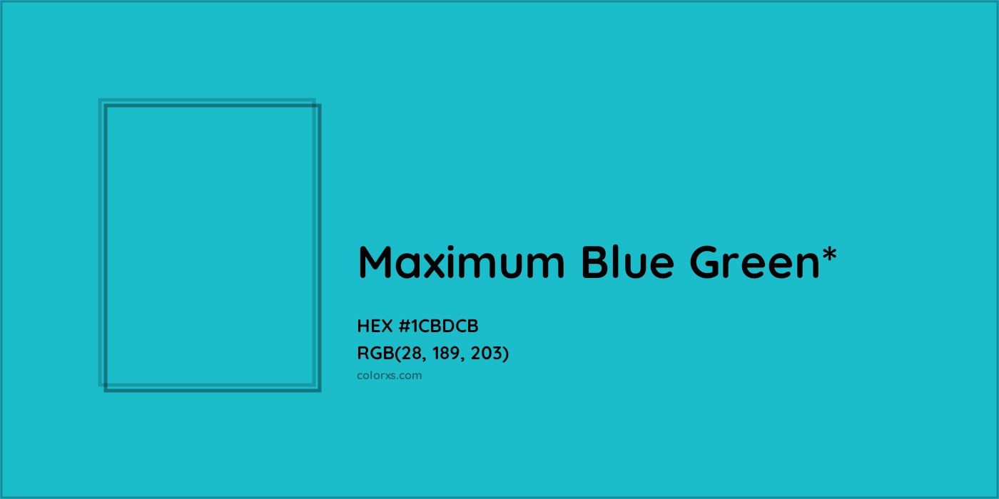HEX #1CBDCB Color Name, Color Code, Palettes, Similar Paints, Images