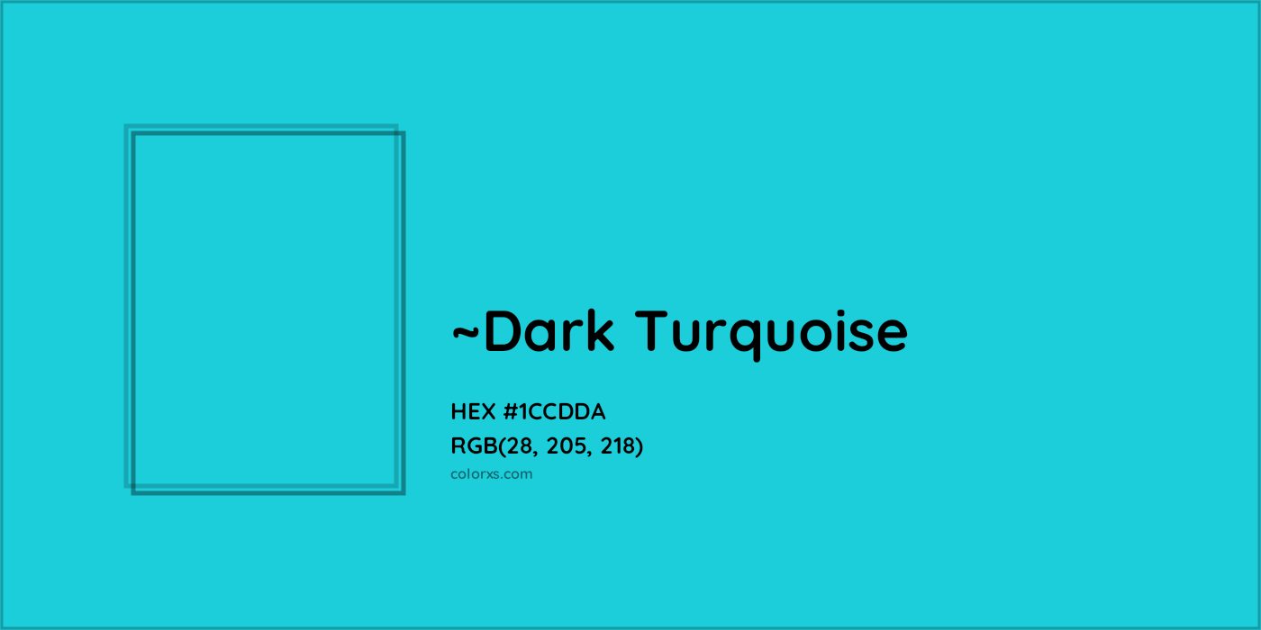 HEX #1CCDDA Color Name, Color Code, Palettes, Similar Paints, Images