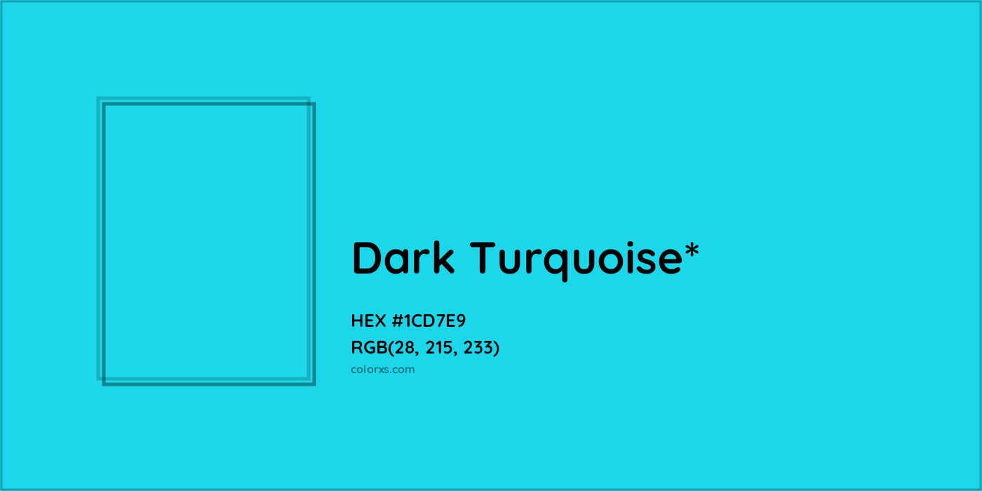 HEX #1CD7E9 Color Name, Color Code, Palettes, Similar Paints, Images
