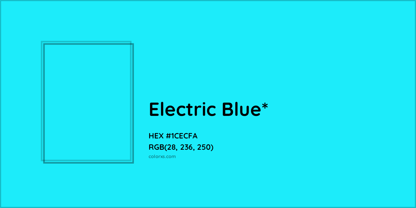 HEX #1CECFA Color Name, Color Code, Palettes, Similar Paints, Images