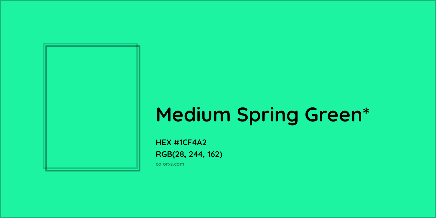 HEX #1CF4A2 Color Name, Color Code, Palettes, Similar Paints, Images