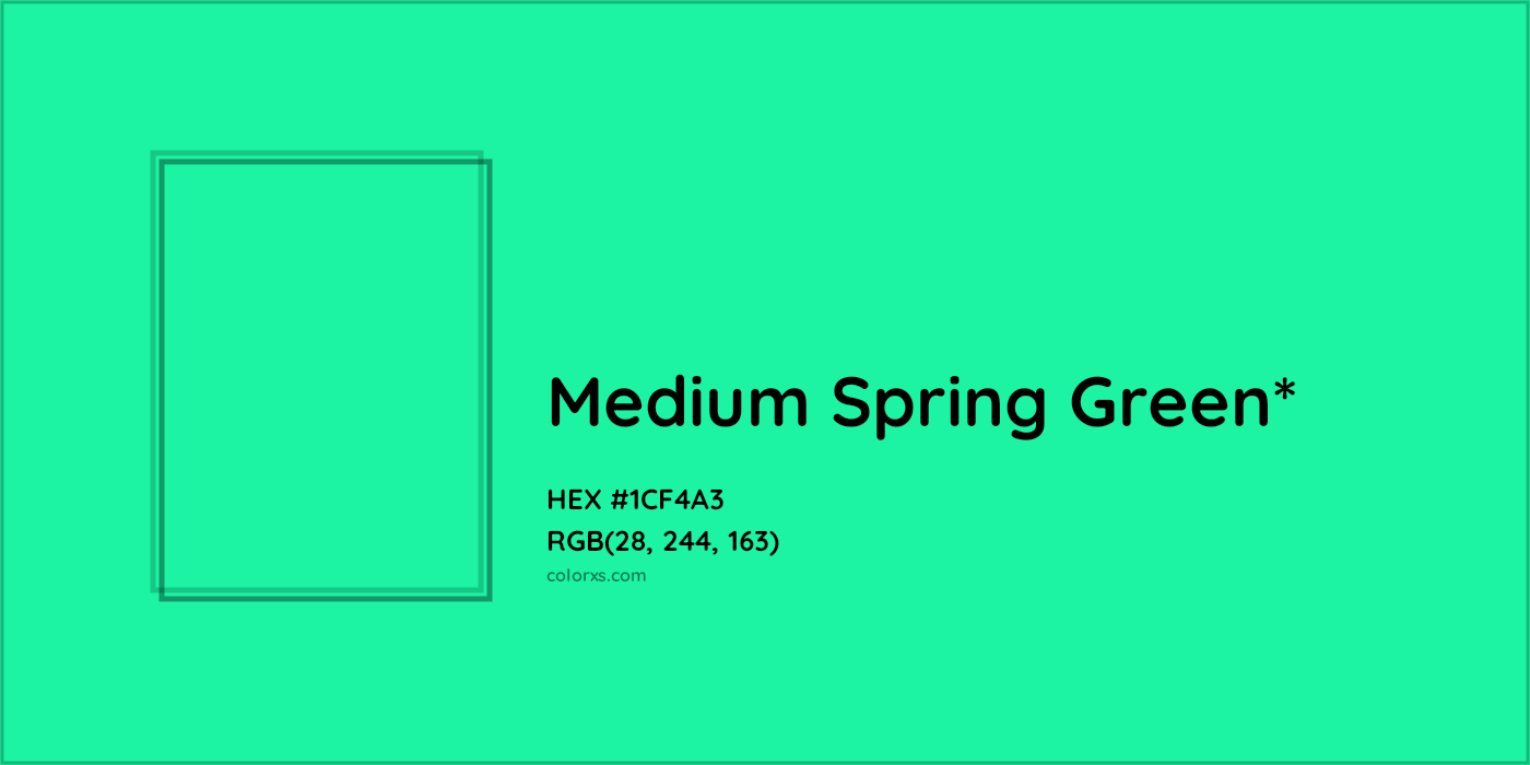 HEX #1CF4A3 Color Name, Color Code, Palettes, Similar Paints, Images