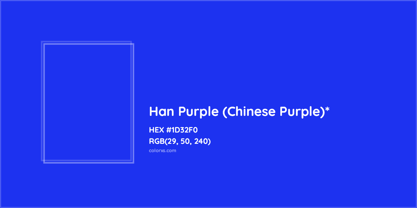 HEX #1D32F0 Color Name, Color Code, Palettes, Similar Paints, Images