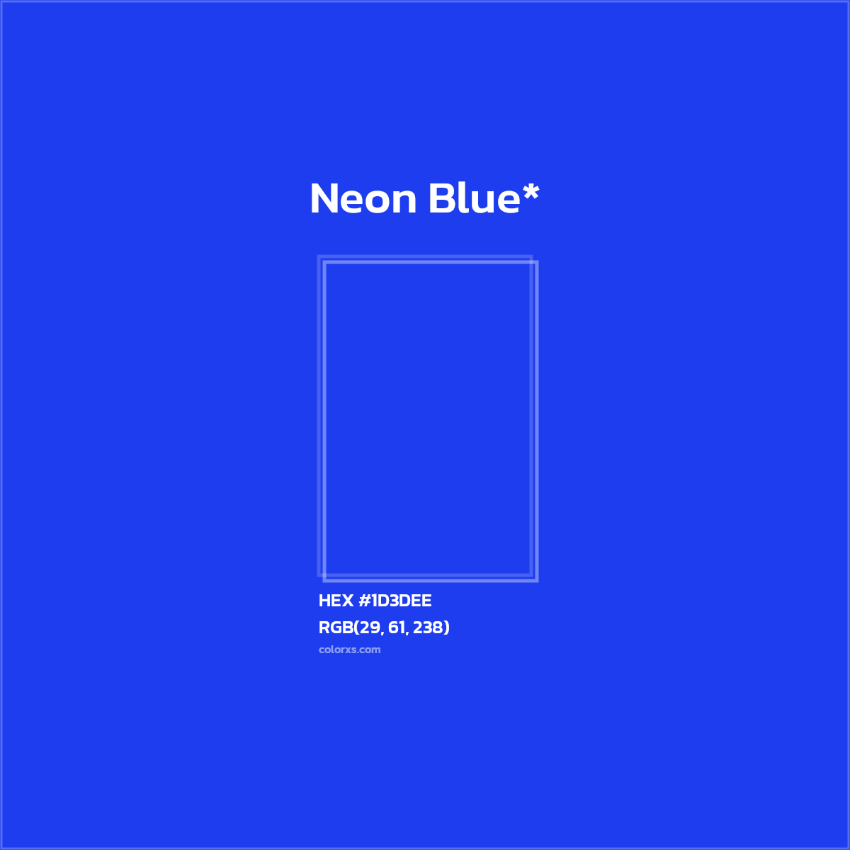 HEX #1D3DEE Color Name, Color Code, Palettes, Similar Paints, Images
