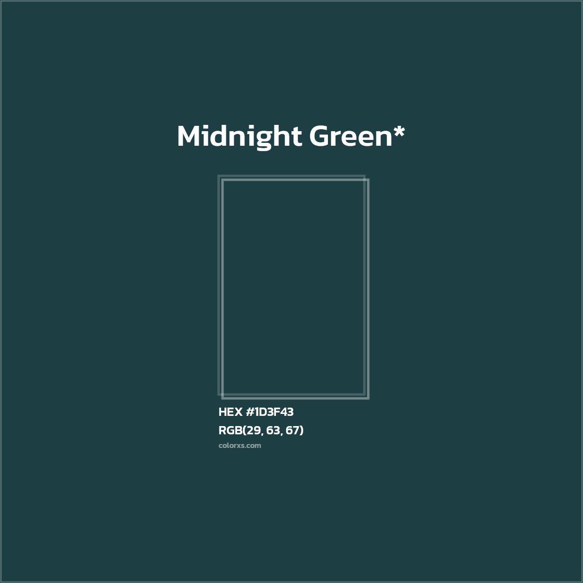 HEX #1D3F43 Color Name, Color Code, Palettes, Similar Paints, Images