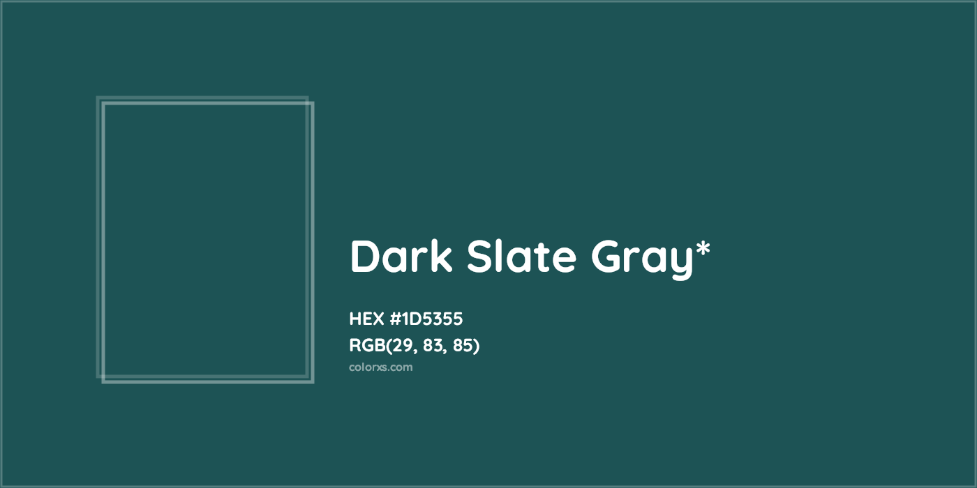 HEX #1D5355 Color Name, Color Code, Palettes, Similar Paints, Images