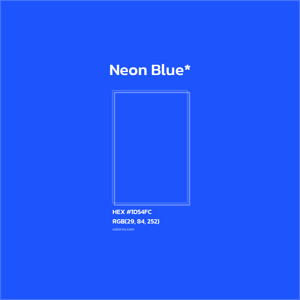 HEX #1D54FC Color Name, Color Code, Palettes, Similar Paints, Images