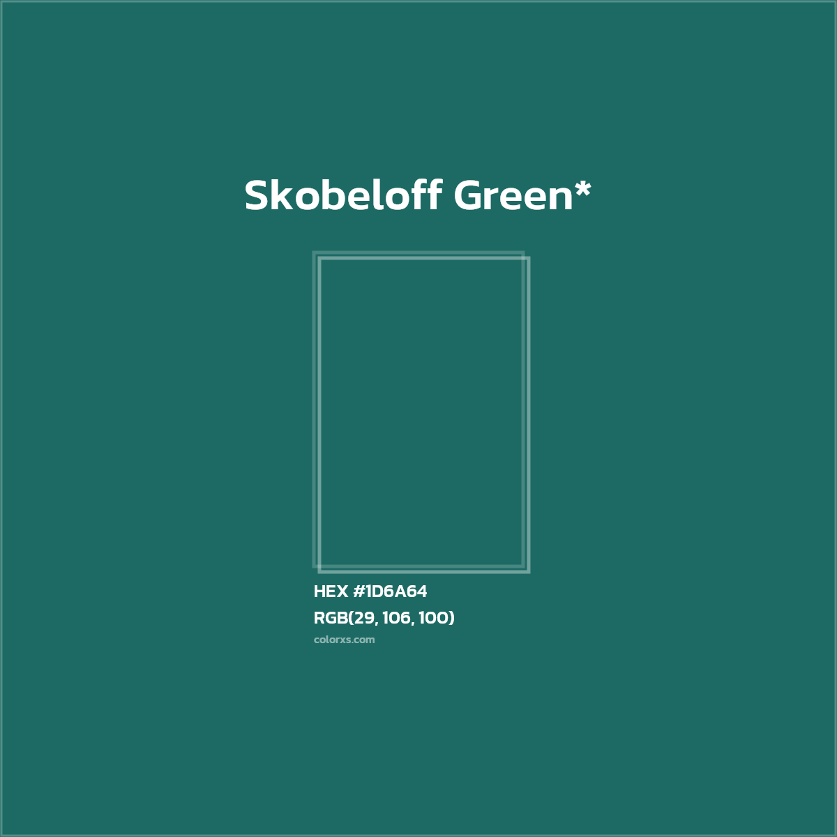 HEX #1D6A64 Color Name, Color Code, Palettes, Similar Paints, Images