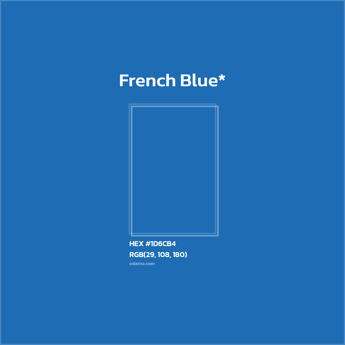 HEX #1D6CB4 Color Name, Color Code, Palettes, Similar Paints, Images