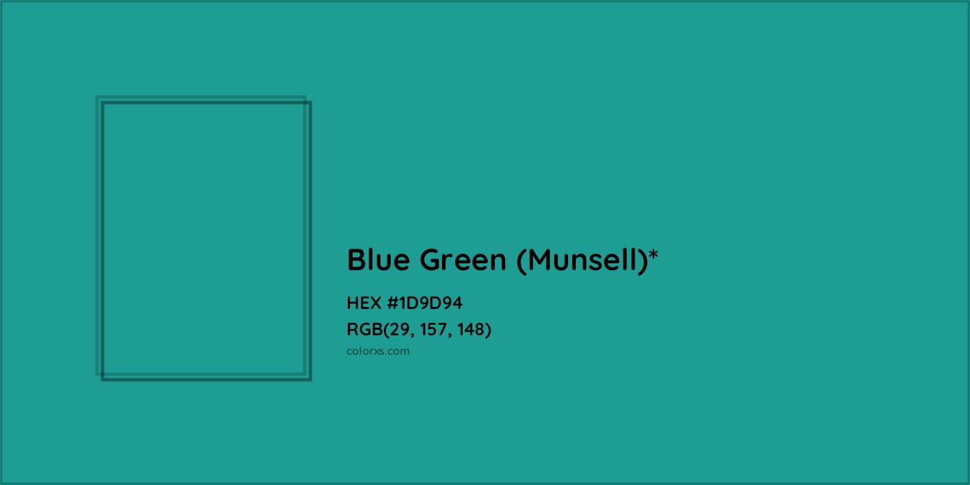 HEX #1D9D94 Color Name, Color Code, Palettes, Similar Paints, Images