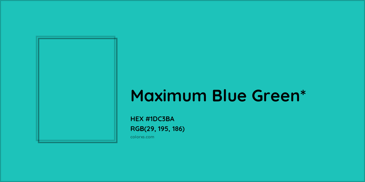 HEX #1DC3BA Color Name, Color Code, Palettes, Similar Paints, Images