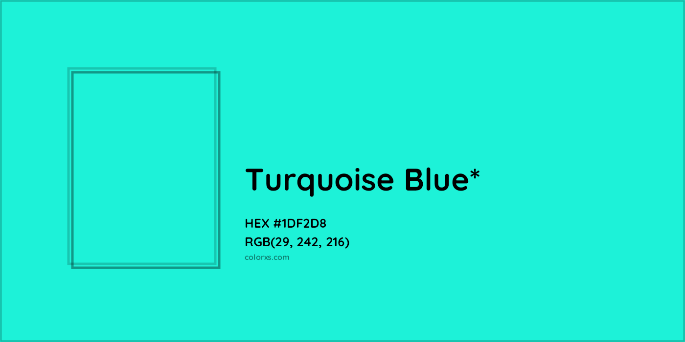 HEX #1DF2D8 Color Name, Color Code, Palettes, Similar Paints, Images