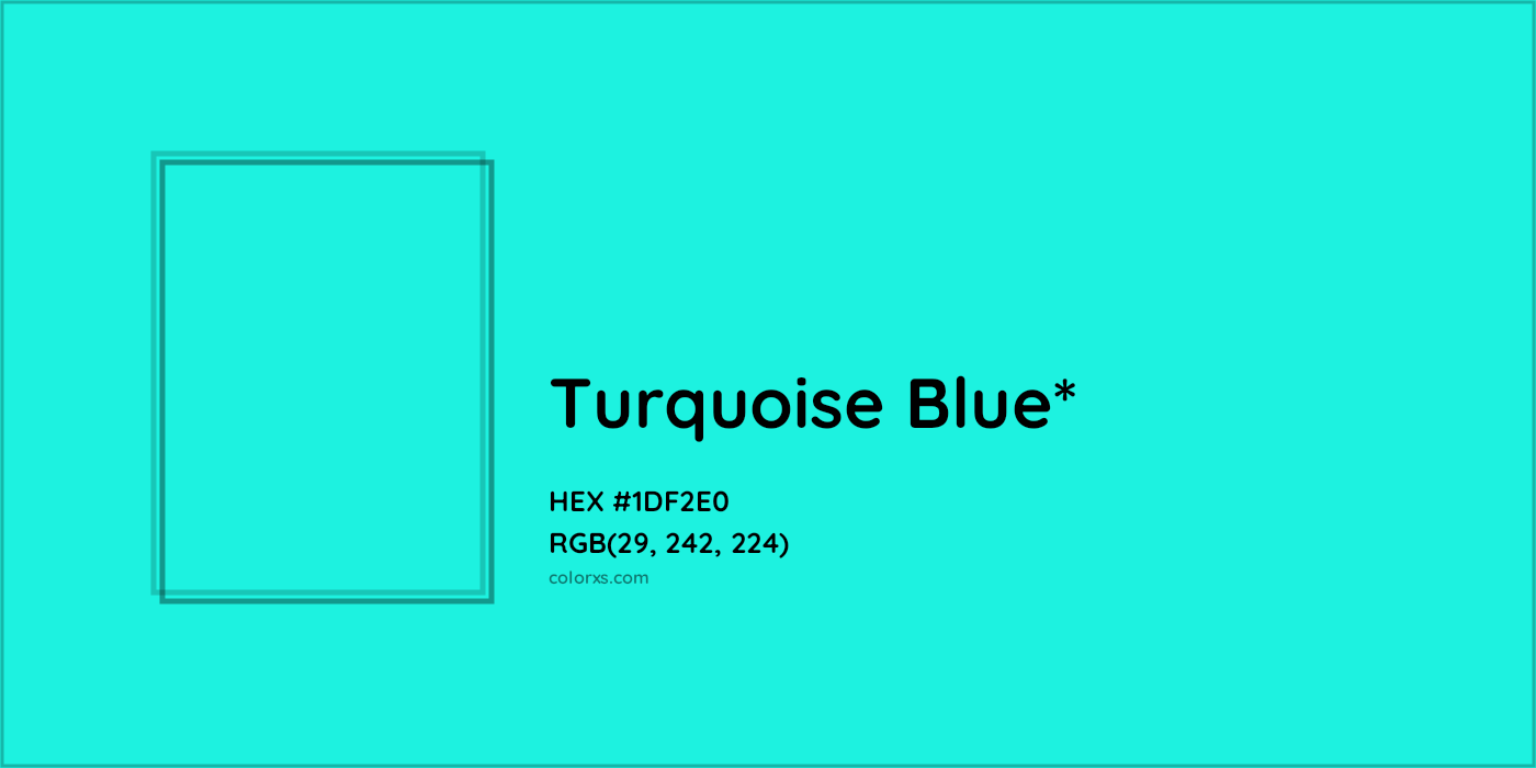 HEX #1DF2E0 Color Name, Color Code, Palettes, Similar Paints, Images