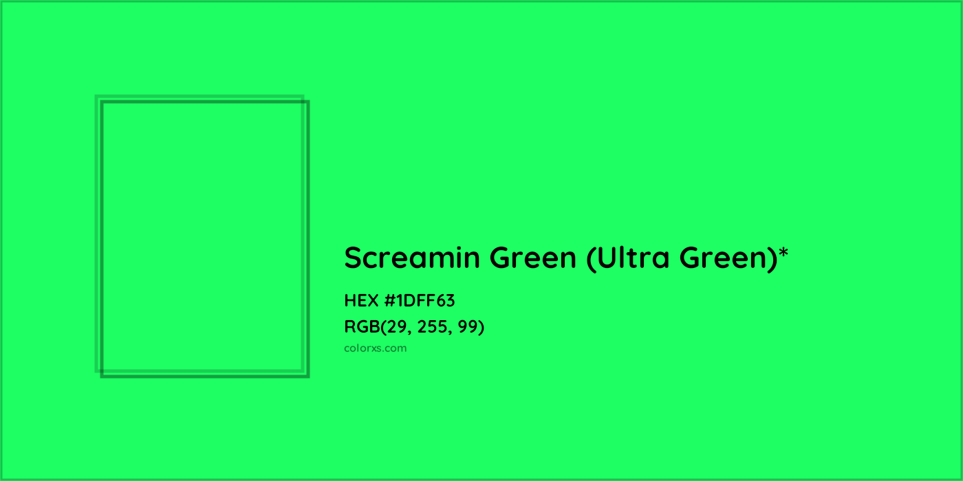 HEX #1DFF63 Color Name, Color Code, Palettes, Similar Paints, Images