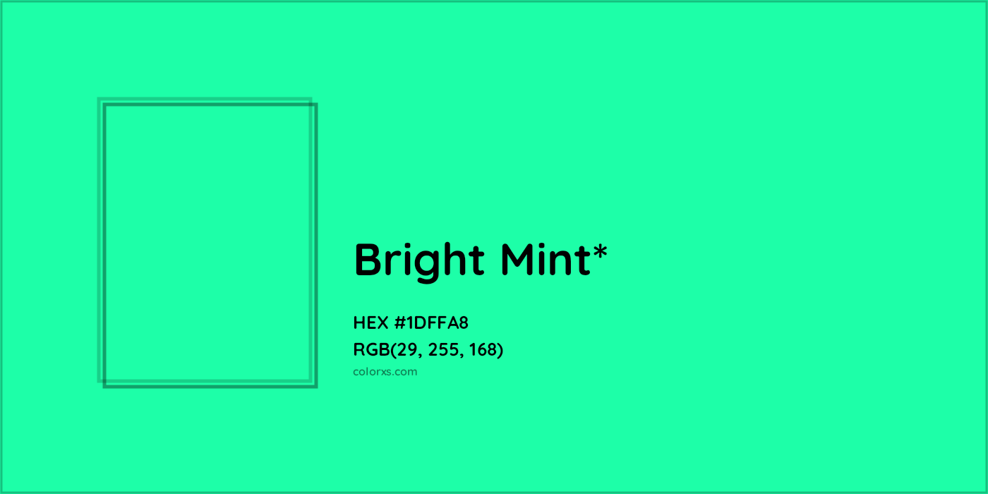 HEX #1DFFA8 Color Name, Color Code, Palettes, Similar Paints, Images
