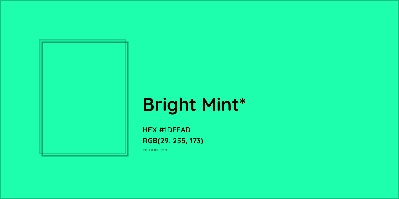 HEX #1DFFAD Color Name, Color Code, Palettes, Similar Paints, Images