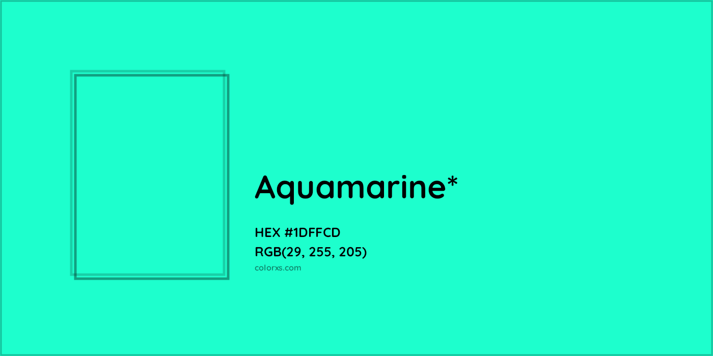 HEX #1DFFCD Color Name, Color Code, Palettes, Similar Paints, Images