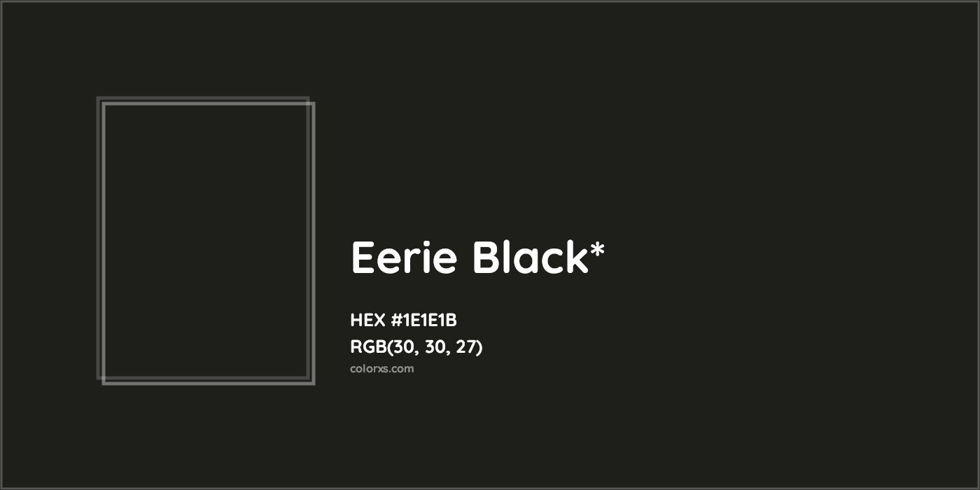 HEX #1E1E1B Color Name, Color Code, Palettes, Similar Paints, Images