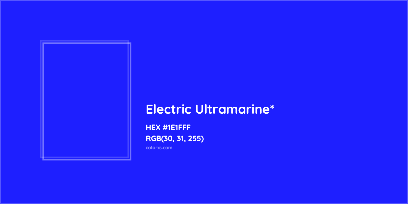 HEX #1E1FFF Color Name, Color Code, Palettes, Similar Paints, Images