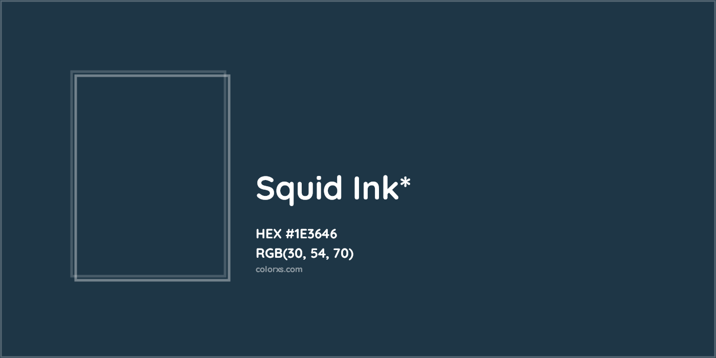HEX #1E3646 Color Name, Color Code, Palettes, Similar Paints, Images