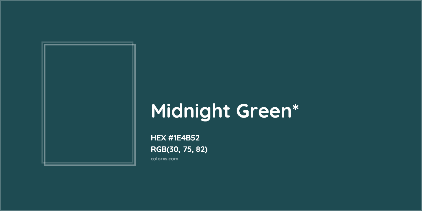 HEX #1E4B52 Color Name, Color Code, Palettes, Similar Paints, Images