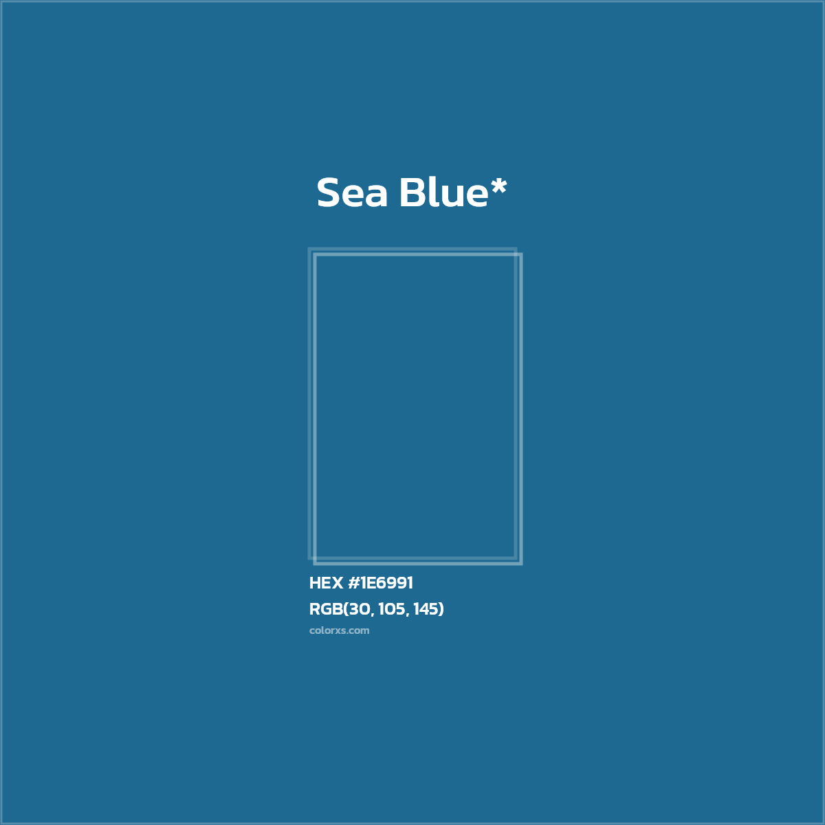 HEX #1E6991 Color Name, Color Code, Palettes, Similar Paints, Images