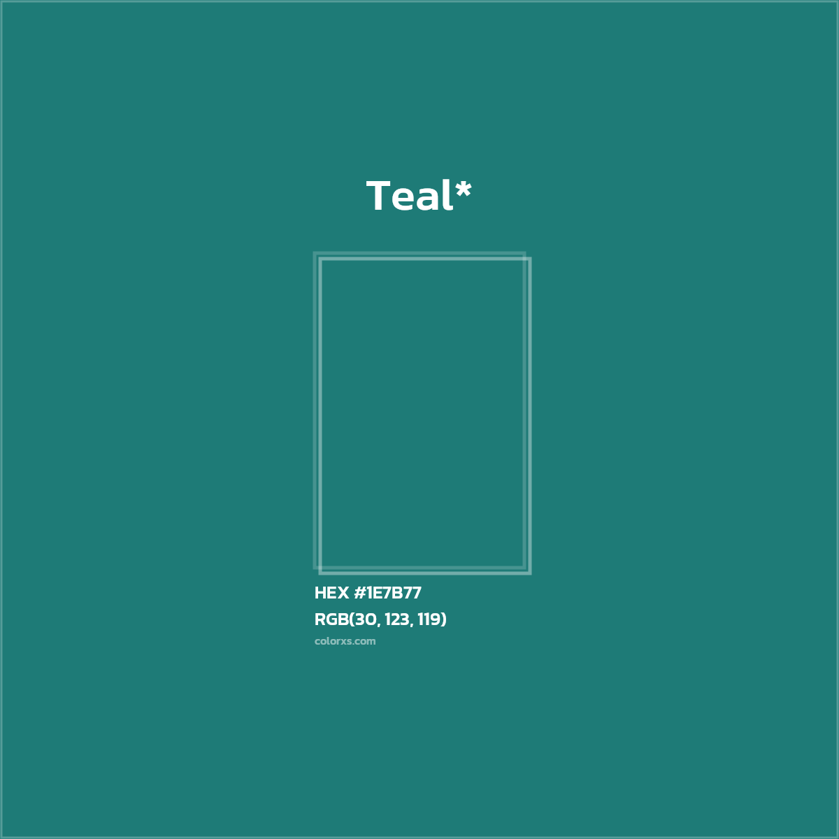 HEX #1E7B77 Color Name, Color Code, Palettes, Similar Paints, Images