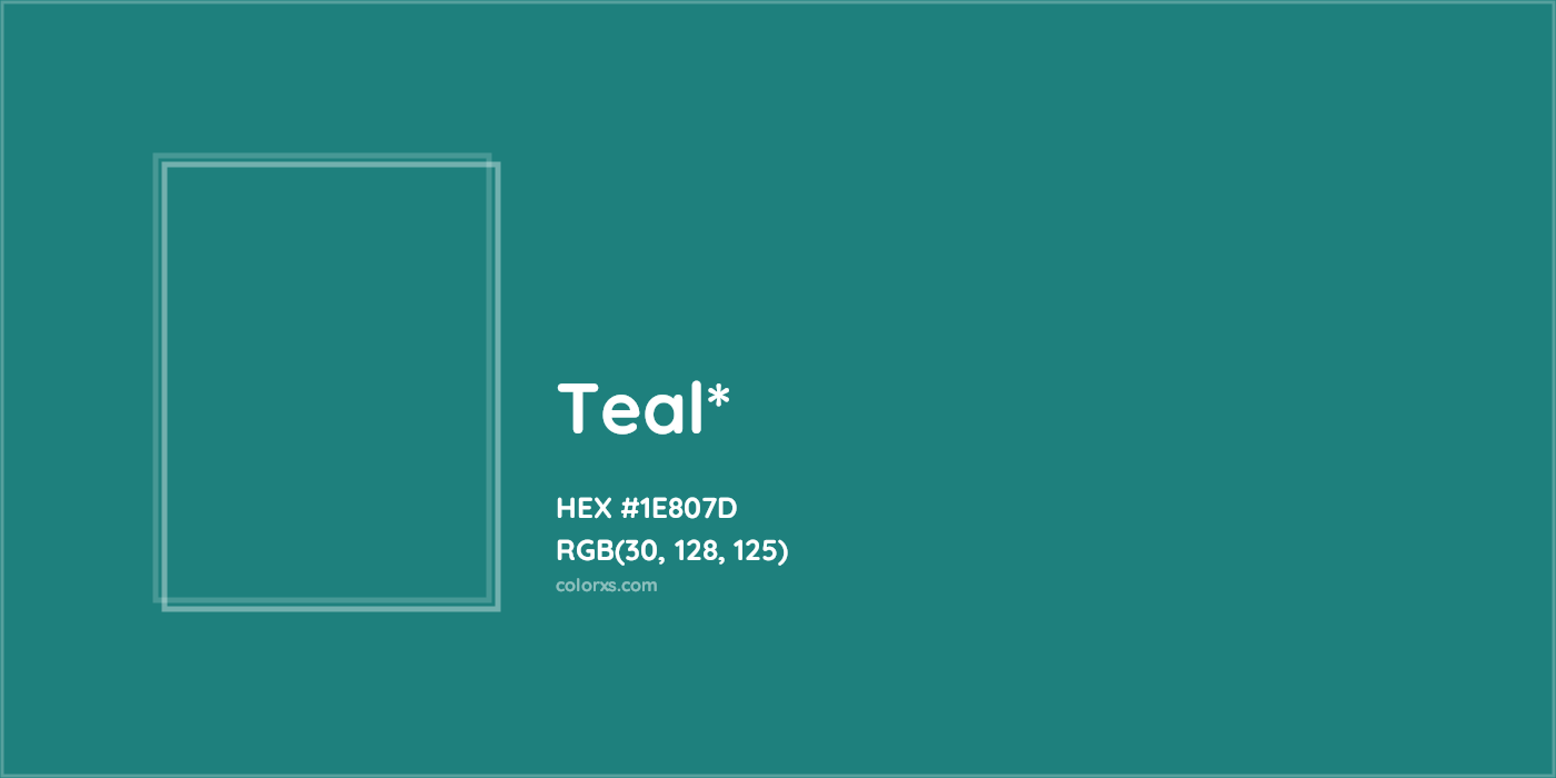HEX #1E807D Color Name, Color Code, Palettes, Similar Paints, Images