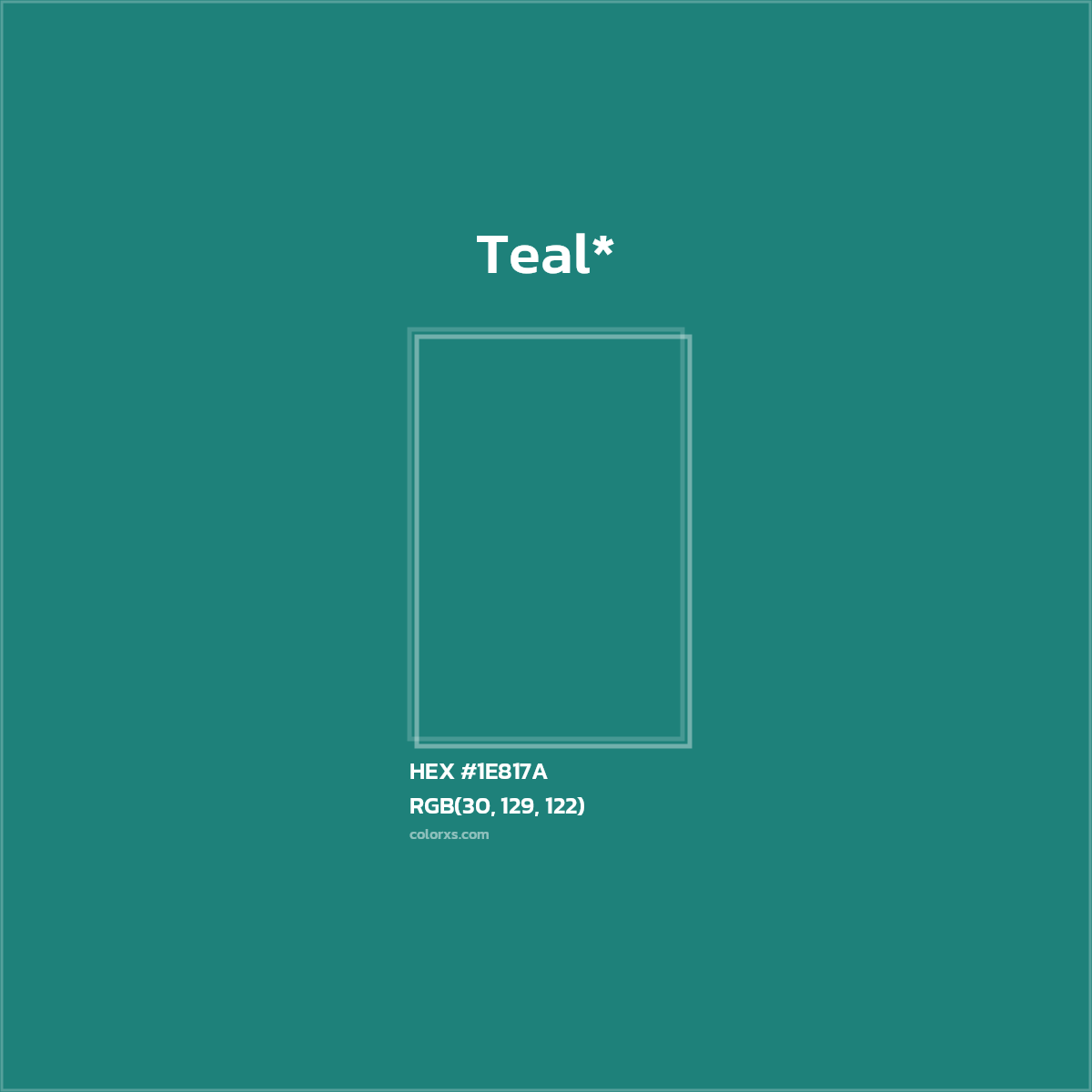 HEX #1E817A Color Name, Color Code, Palettes, Similar Paints, Images