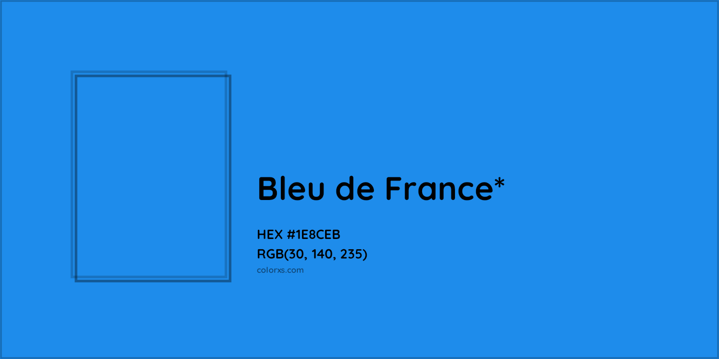 HEX #1E8CEB Color Name, Color Code, Palettes, Similar Paints, Images