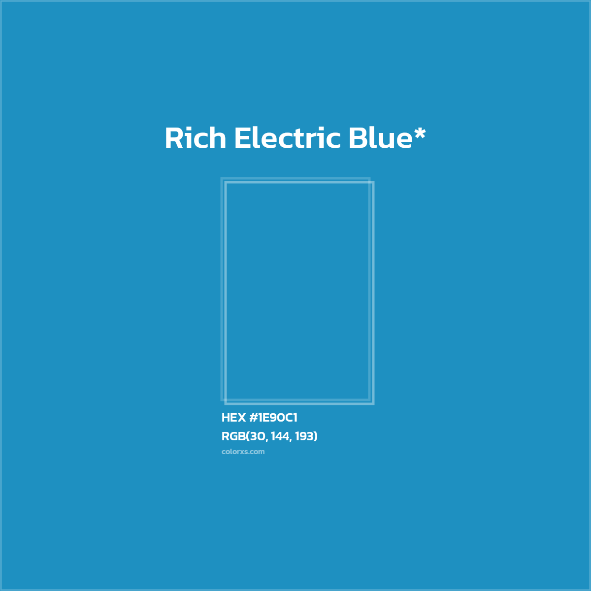 HEX #1E90C1 Color Name, Color Code, Palettes, Similar Paints, Images