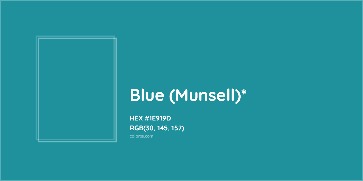 HEX #1E919D Color Name, Color Code, Palettes, Similar Paints, Images