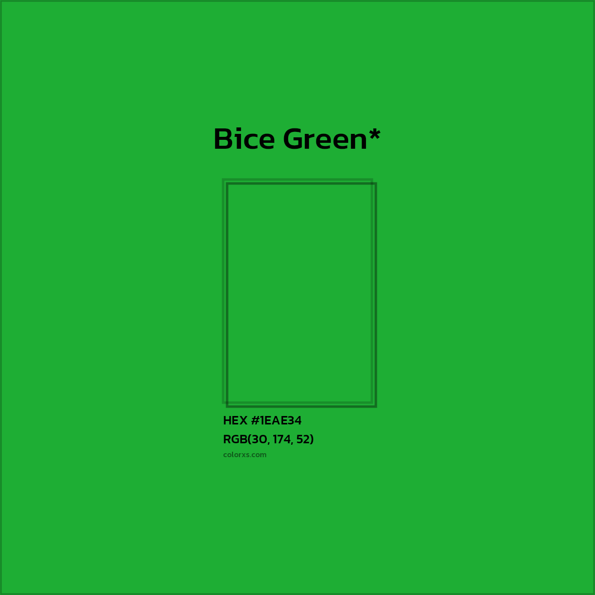 HEX #1EAE34 Color Name, Color Code, Palettes, Similar Paints, Images