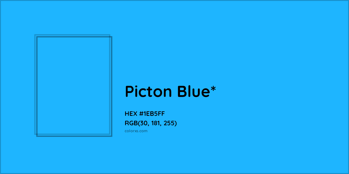 HEX #1EB5FF Color Name, Color Code, Palettes, Similar Paints, Images