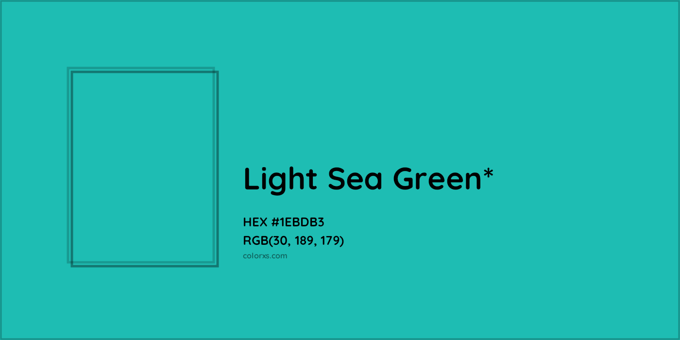HEX #1EBDB3 Color Name, Color Code, Palettes, Similar Paints, Images