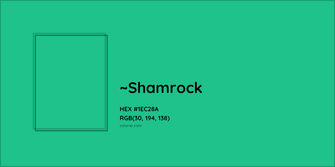 HEX #1EC28A Color Name, Color Code, Palettes, Similar Paints, Images