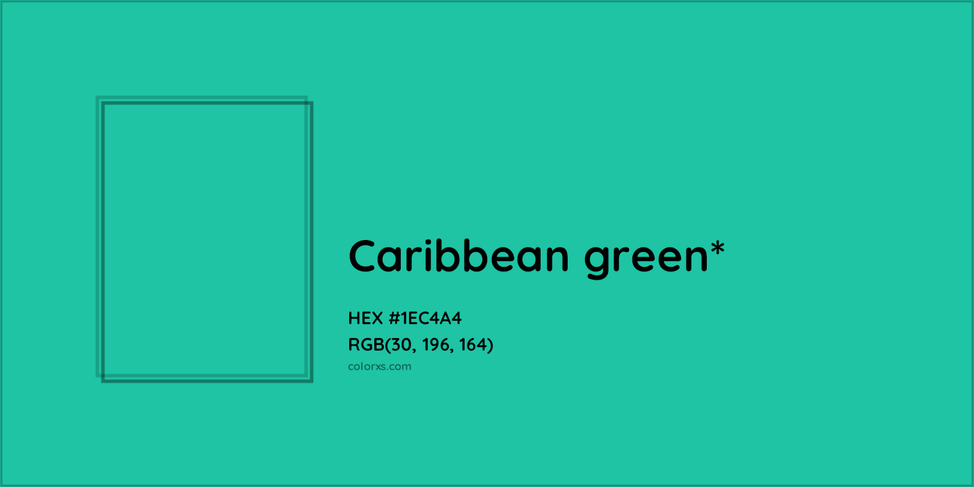 HEX #1EC4A4 Color Name, Color Code, Palettes, Similar Paints, Images