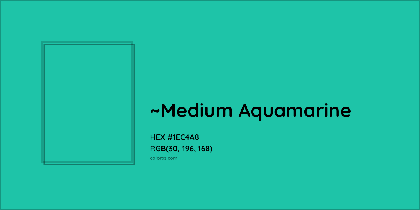 HEX #1EC4A8 Color Name, Color Code, Palettes, Similar Paints, Images