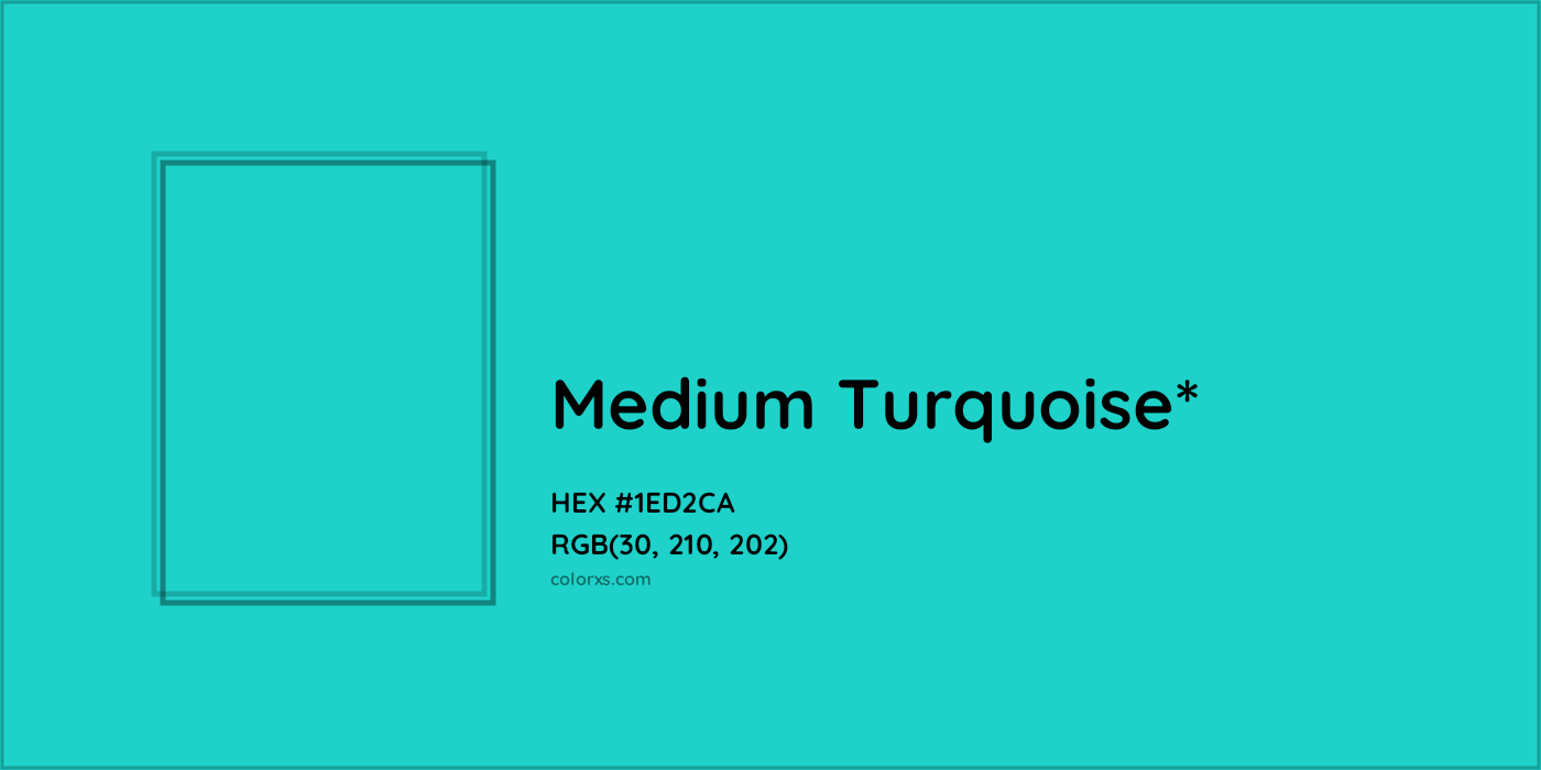 HEX #1ED2CA Color Name, Color Code, Palettes, Similar Paints, Images