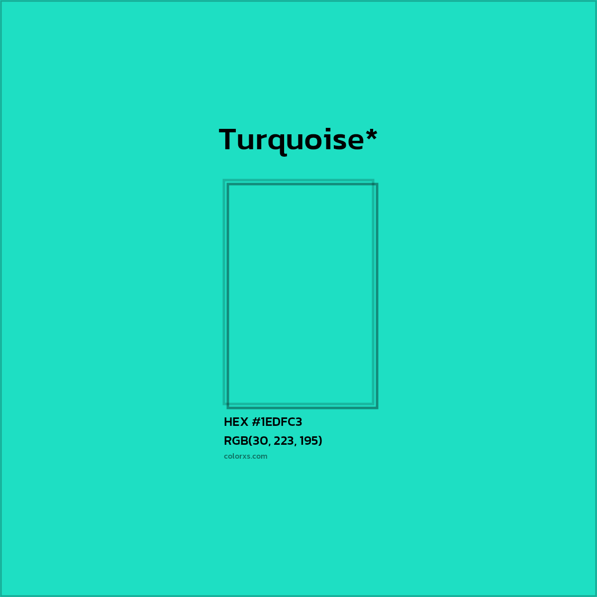 HEX #1EDFC3 Color Name, Color Code, Palettes, Similar Paints, Images