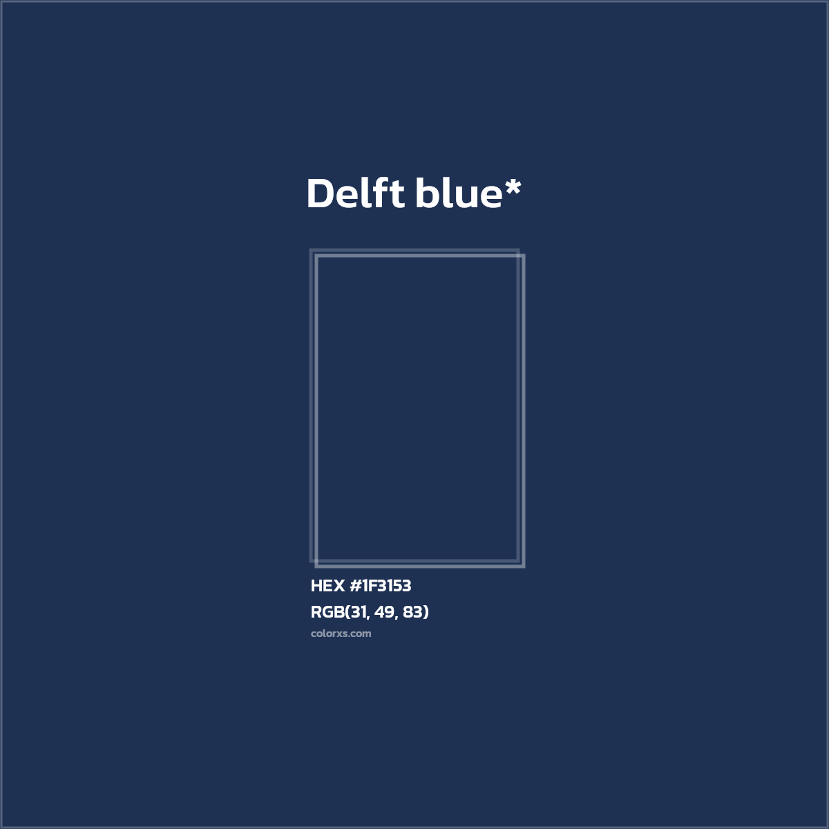 HEX #1F3153 Color Name, Color Code, Palettes, Similar Paints, Images